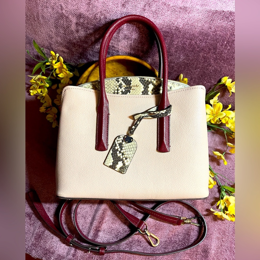Kate Spade Margaux embossed snake medium satchel - SOLD OUT - like new
